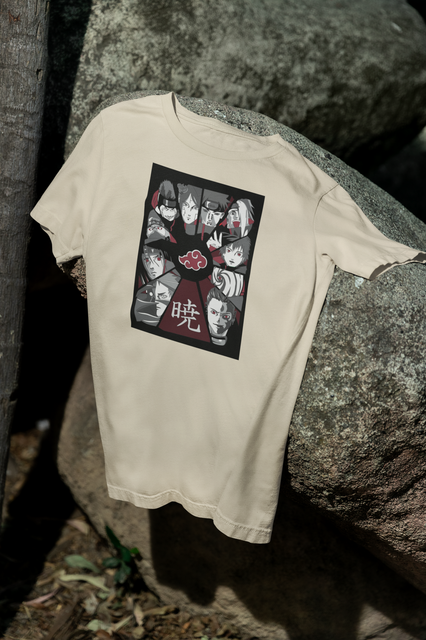 Camiseta Otaku (100% Algodón) Akatsuki de Naruto