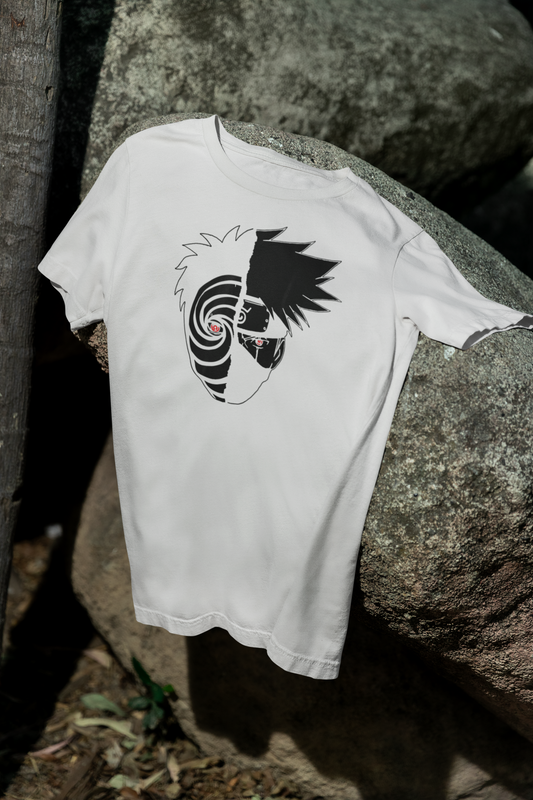 Camiseta Otaku (100% Algodón) Personaje Kakashi y Obito de Naruto