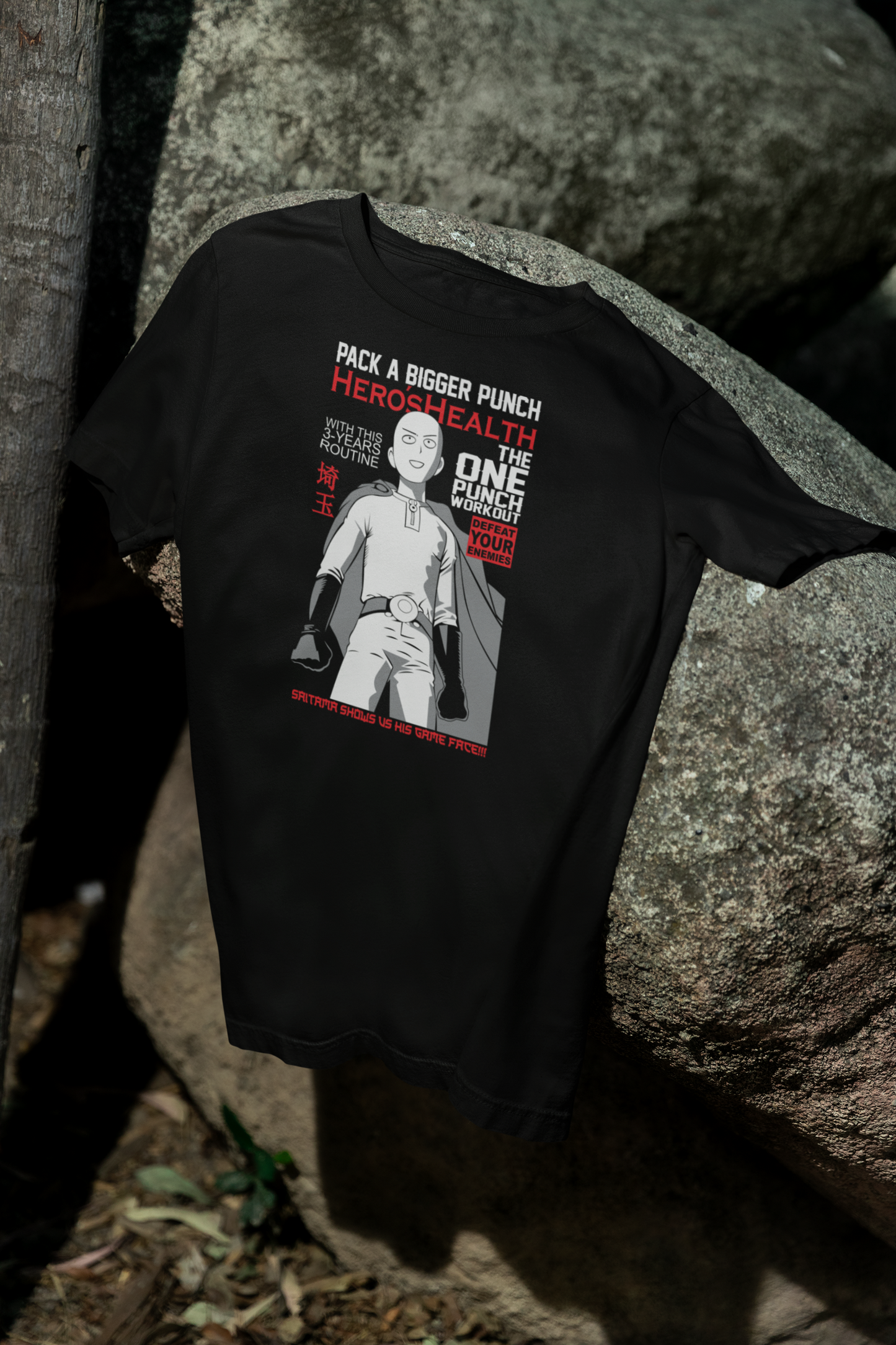 Camiseta Otaku (100% Algodón) Personaje Saitama de One Punch Man