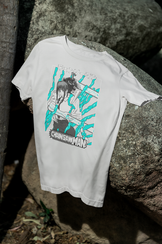 Camiseta Otaku (100% Algodón) Personaje Makima de Chainsaw Man