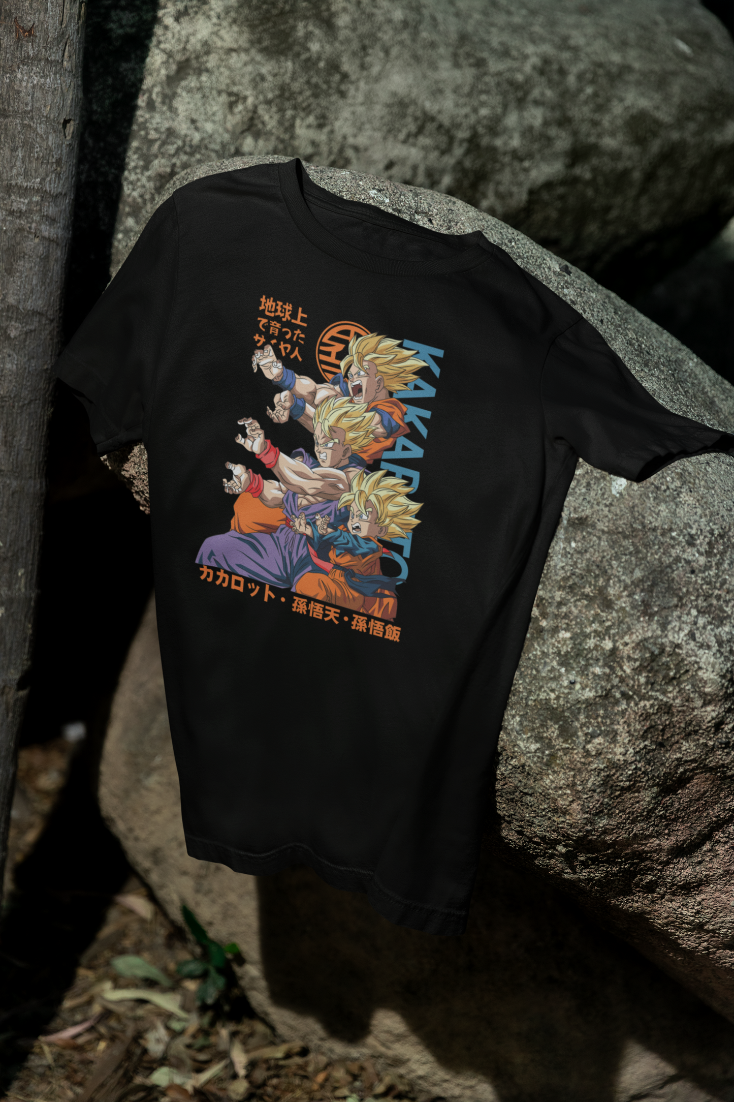 Camiseta Otaku (100% Algodón) Personajes Goku, Gohan y Goten de Dragon Ball
