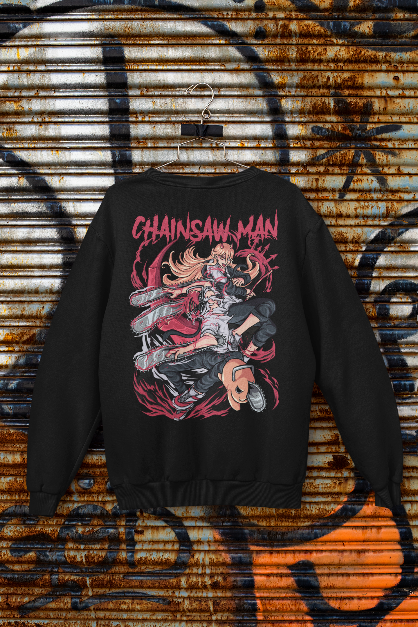 Buzo Otaku (Algodón y Poliéster) Personajes Denji y Power de Chainsaw Man