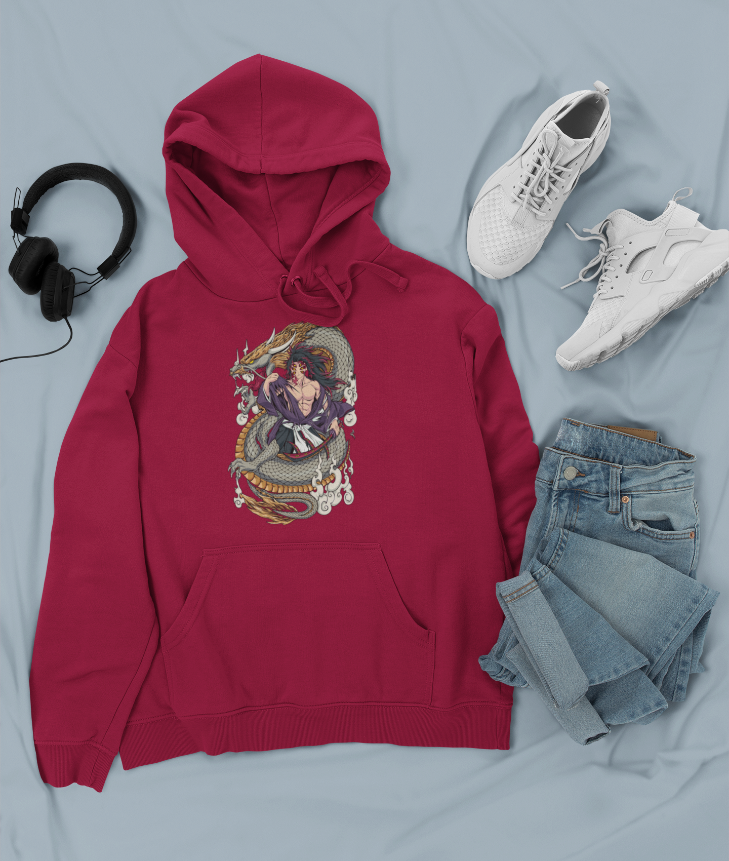 Canguro Otaku (Algodón y Poliéster) Personaje Kokushibo de Demon Slayer