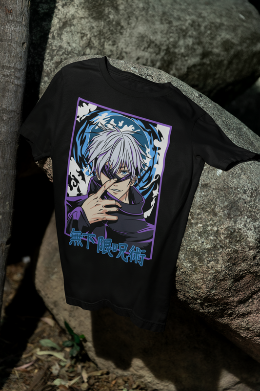Camiseta Otaku (100% Algodón) Personaje Gojo de Jujutsu Kaisen