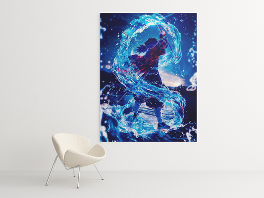 Cuadro Decorativo Anime – Personaje Giyu de Demon Slayer