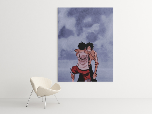 Cuadro Decorativo Anime – Personajes Luffy y Ace de One Piece