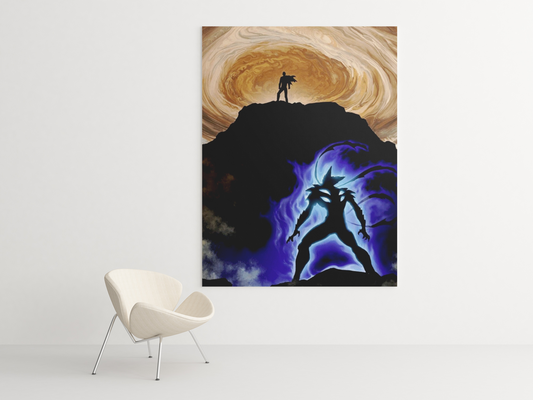 Cuadro Decorativo Anime – Personajes Saitama y Garou de One Punch Man