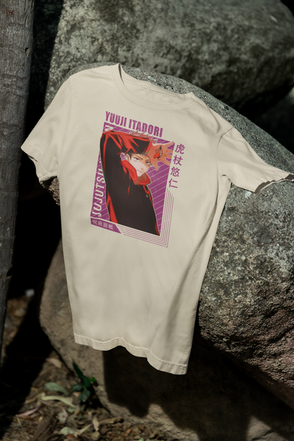 Camiseta Otaku (100% Algodón) Personaje Itadori de Jujutsu Kaisen