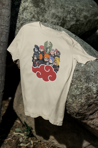 Camiseta Otaku (100% Algodón) Akatsuki de Naruto