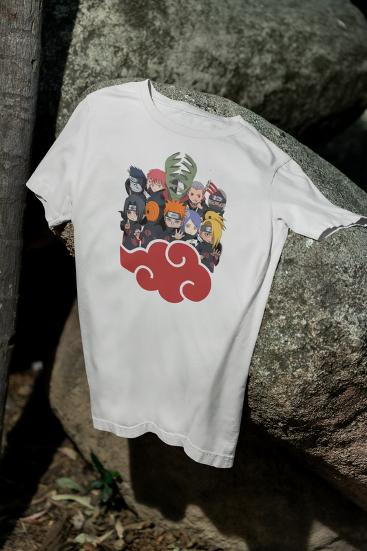 Camiseta Otaku (100% Algodón) Akatsuki de Naruto