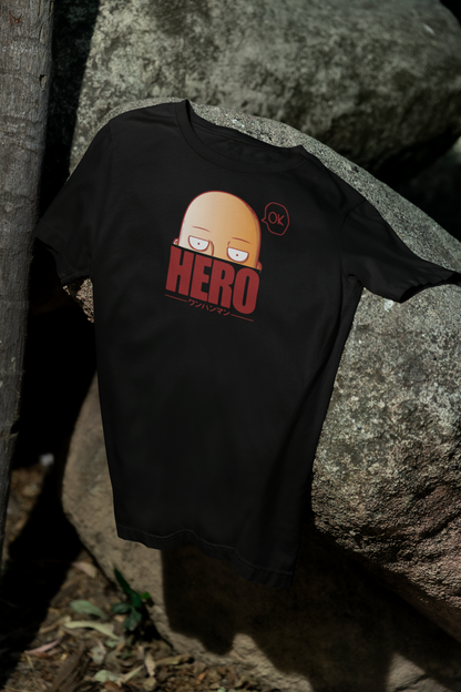 Camiseta Otaku (100% Algodón) Personaje Saitama de One Punch Man