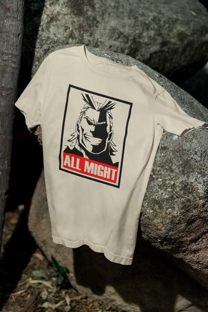 Camiseta Otaku (100% Algodón) Personaje All Might de My Hero Academy
