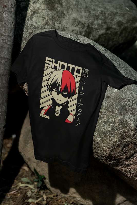 Camiseta Otaku (100% Algodón) Personaje Shoto de My Hero Academy
