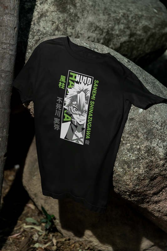 Camiseta Otaku (100% Algodón) Personaje Sanemi de Demon Slayer