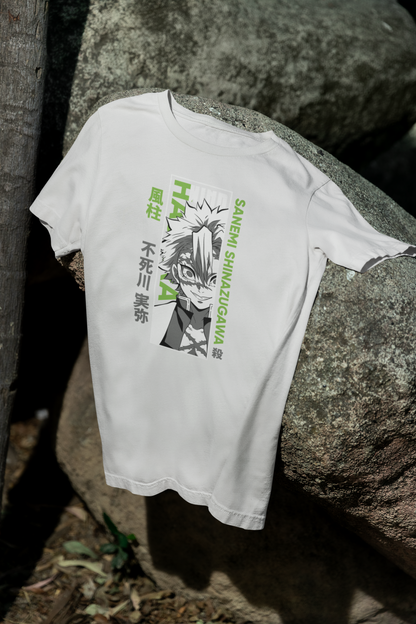 Camiseta Otaku (100% Algodón) Personaje Sanemi de Demon Slayer
