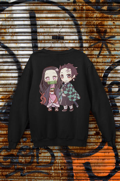 Buzo Otaku (Algodón y Poliéster) Personaje Tanjiro y Nezuko de Demon Slayer