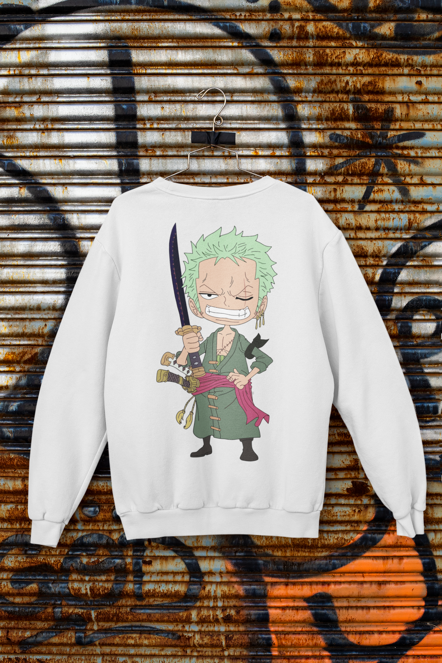 Buzo Otaku (Algodón y Poliéster) Personaje Zoro de One Piece