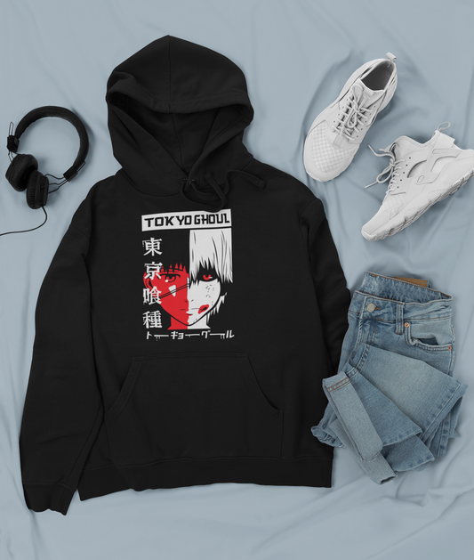 Canguro Otaku (Algodón y Poliéster) Personaje Kaneki de Tokyo Ghoul