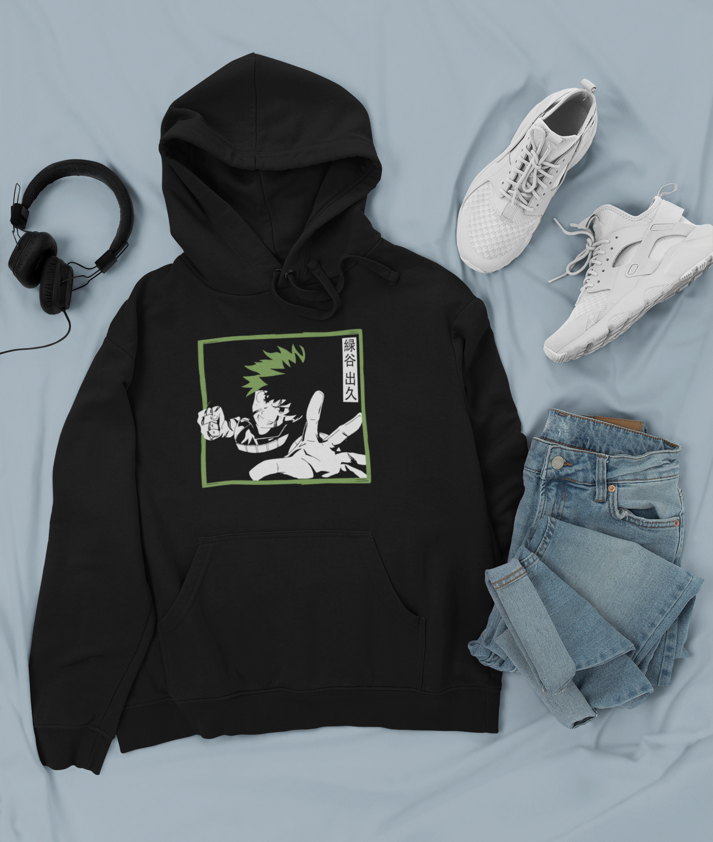 Canguro Otaku (Algodón y Poliéster) Personaje Midoriya de My Hero Academy