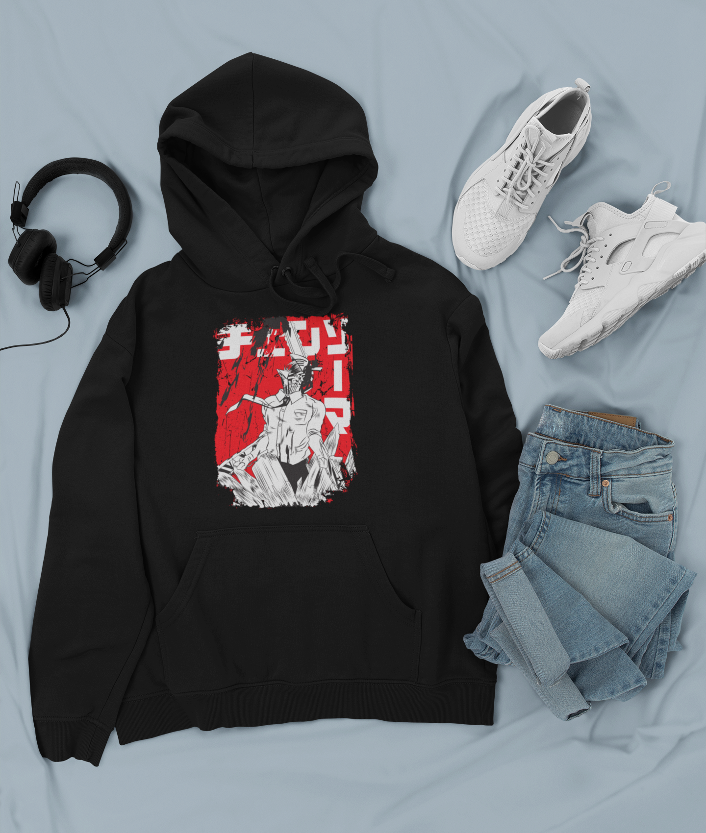 Canguro Otaku (Algodón y Poliéster) Personaje Denji de Chainsaw Man