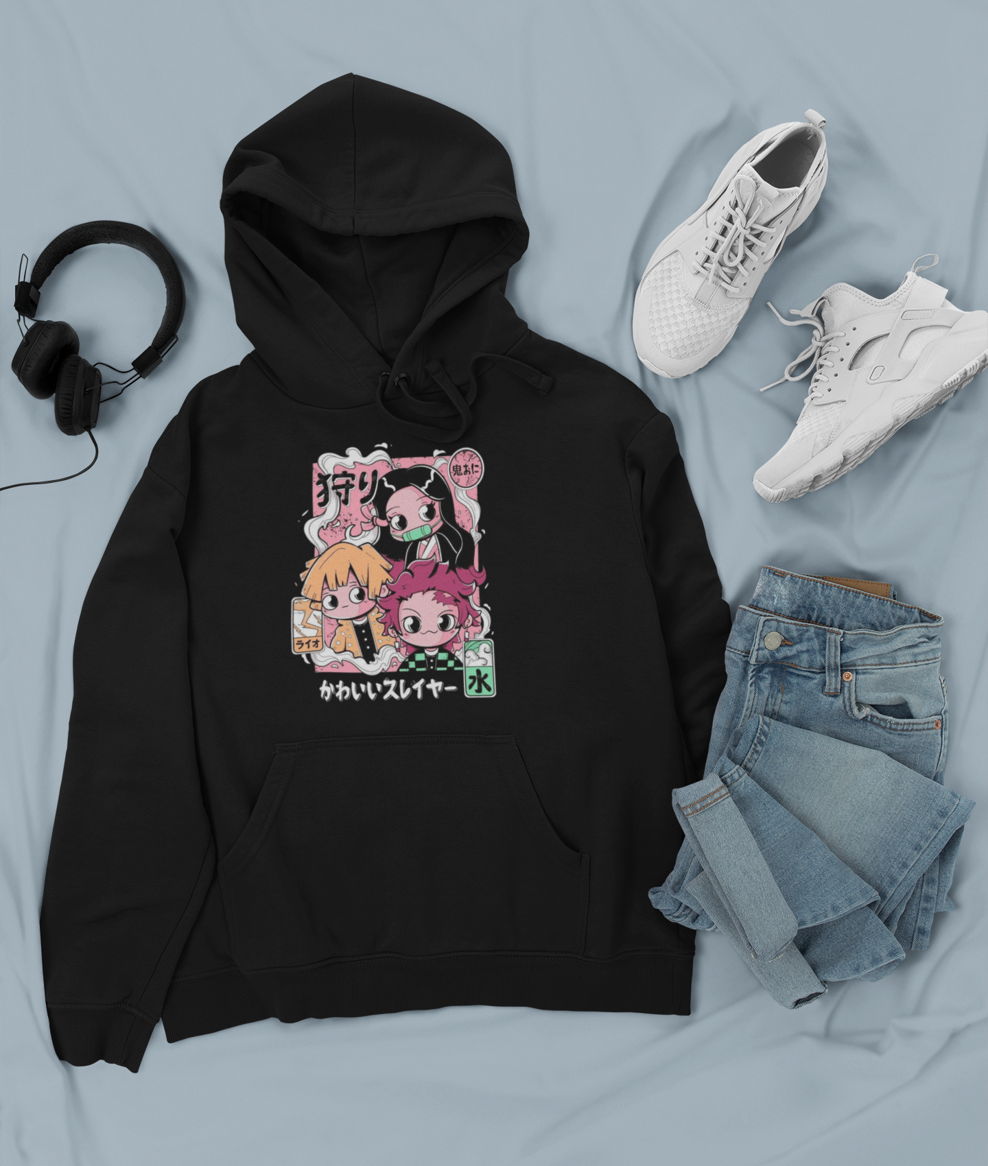 Canguro Otaku (Algodón y Poliéster) Personaje  Tanjiro, Nezuko y Zenitsu de Demon Slayer