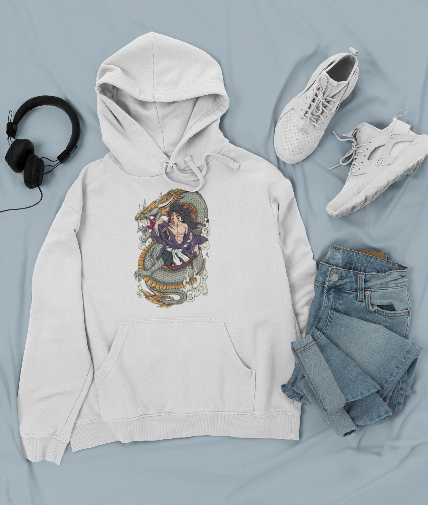 Canguro Otaku (Algodón y Poliéster) Personaje Kokushibo de Demon Slayer