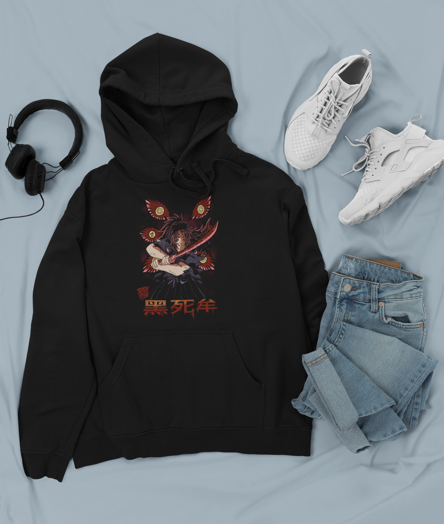 Canguro Otaku (Algodón y Poliéster) Personaje Kokushibo de Demon Slayer