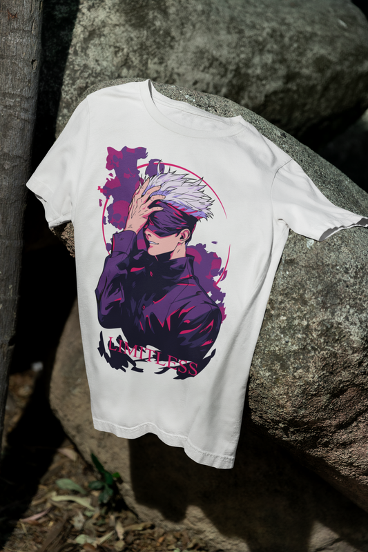 Camiseta Otaku (100% Algodón) Personaje Gojo de Jujutsu Kaisen