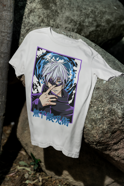 Camiseta Otaku (100% Algodón) Personaje Gojo de Jujutsu Kaisen