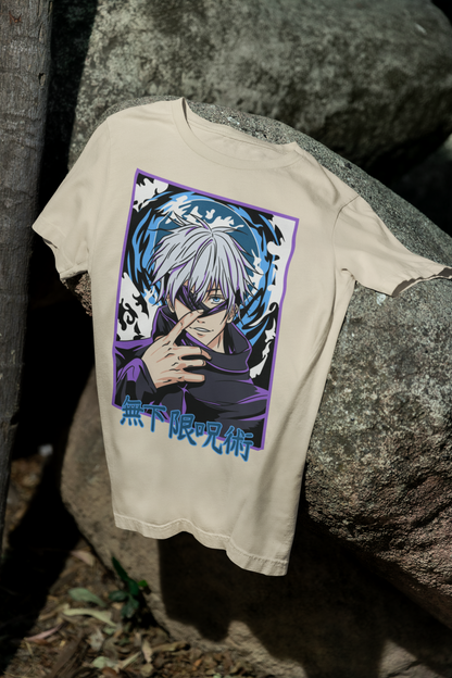Camiseta Otaku (100% Algodón) Personaje Gojo de Jujutsu Kaisen